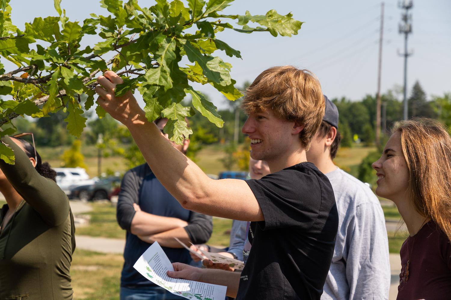 Sustainability class outdoors