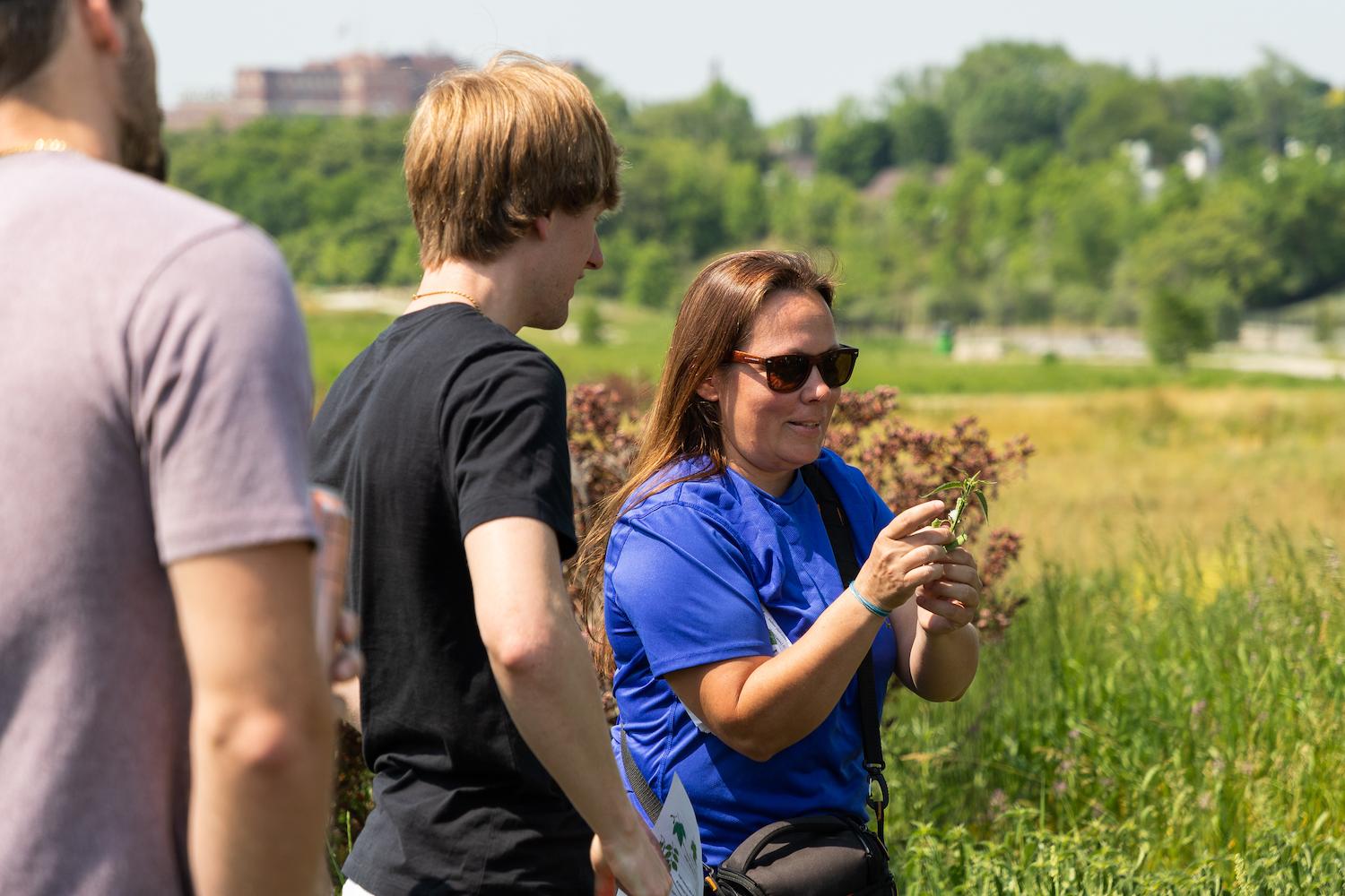 Sustainability class outdoors